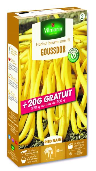 Légumes Secs - Haricot Nain Beurre Goussdor + 20 g Offert - face recto